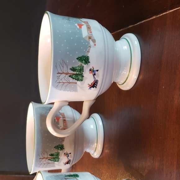 Sango 3900 Silent Night Footed Mugs Korea - Picture 2 of 16